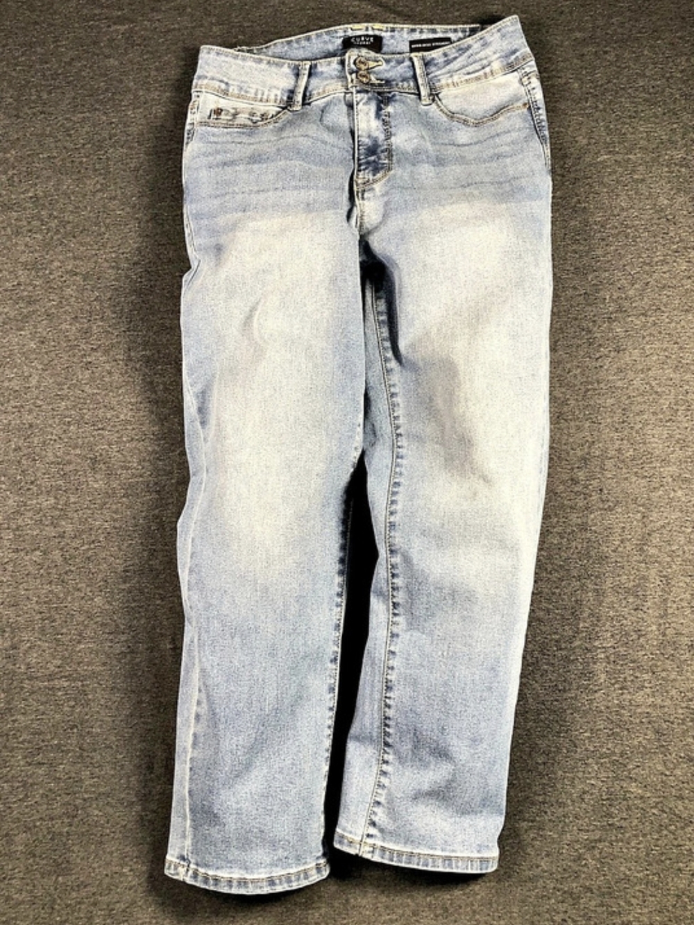Curve Apperal Straight Leg Jeans Medium Blue Size 6